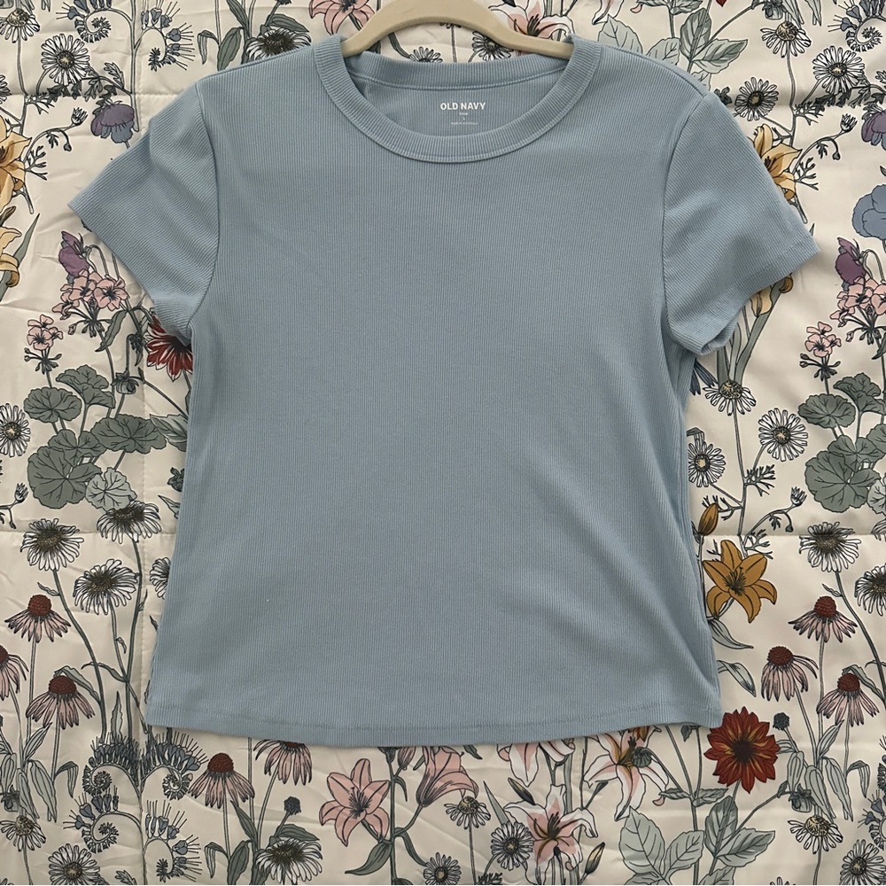 Old Navy Women's Light Blue Short Sleeve Tee